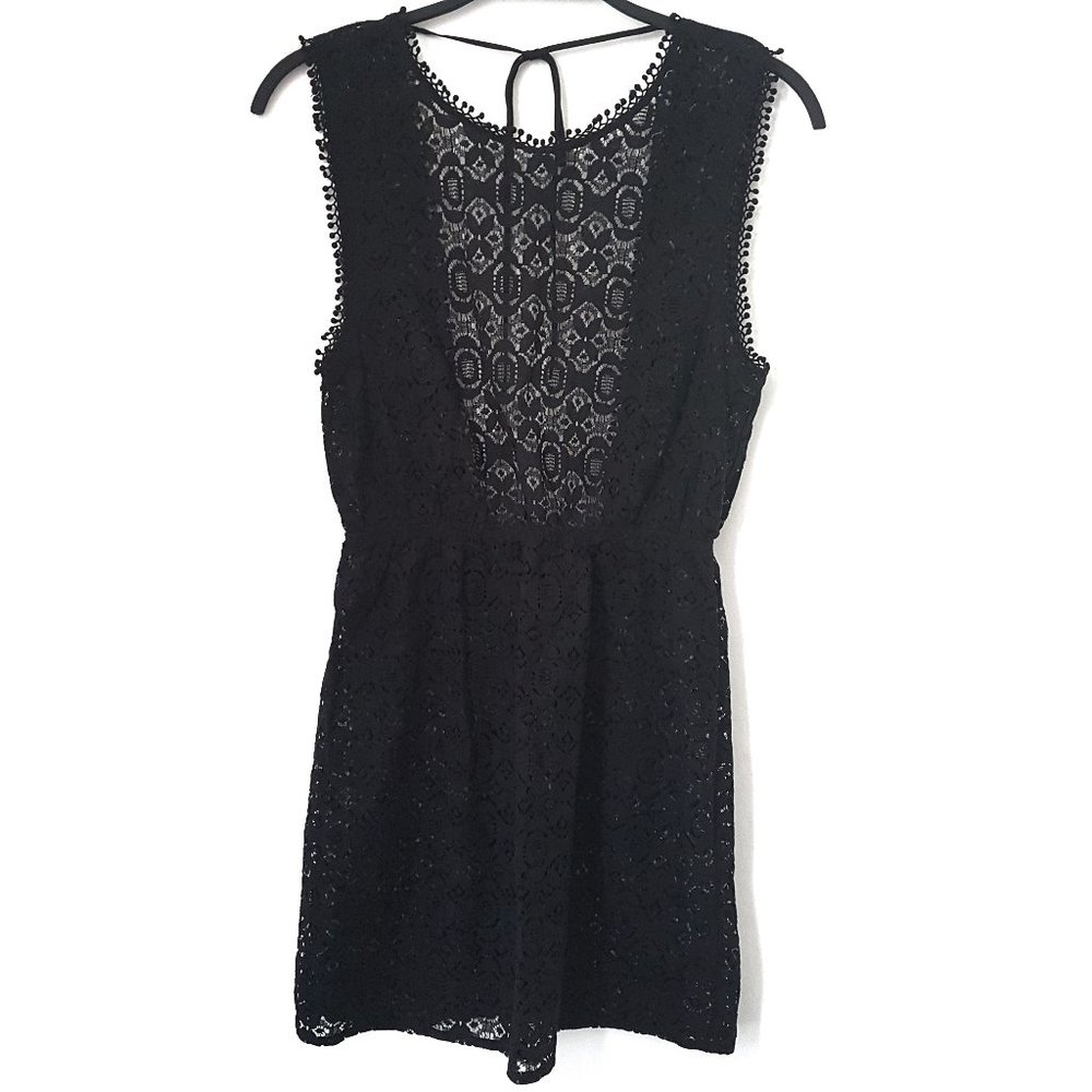 Topshop Black Lace Swim Cover Dress, S, US 4-6